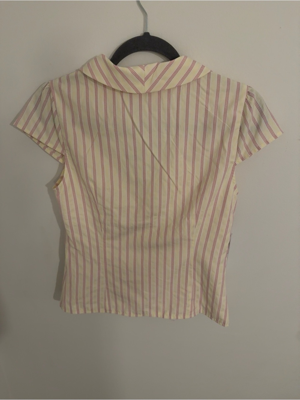 NWT Princess Polly Ellis Island Pink Stripe Collared Top US 6 Coastal Preppy - Picture 5 of 10